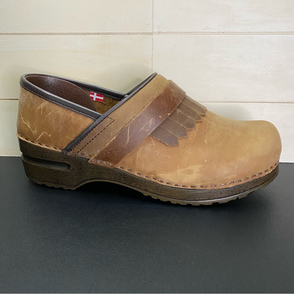 Sanita Brown Leather Mules